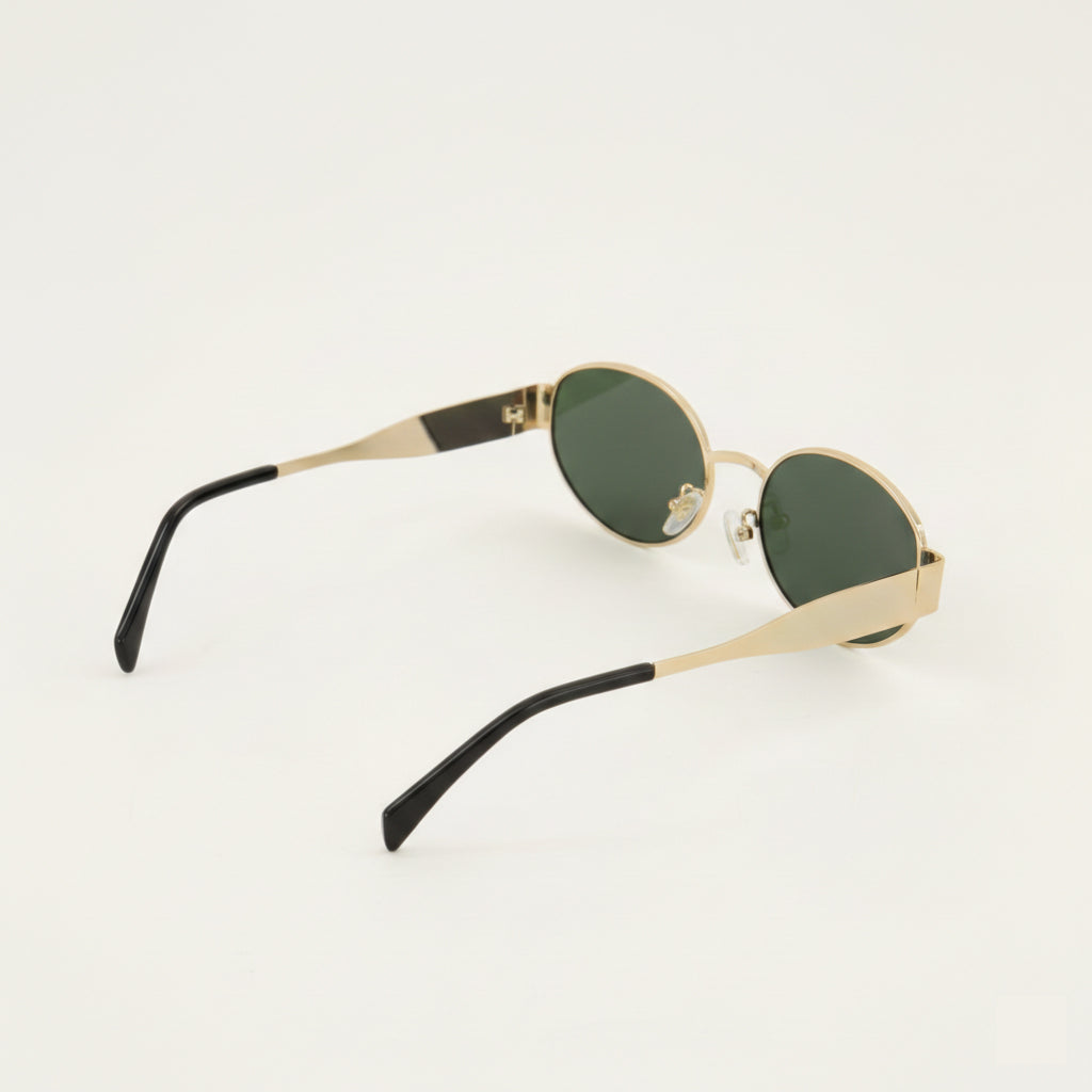 Gafas de sol redondas vintage montura de metal clásica retro