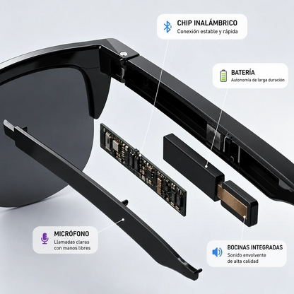 Gafas Inteligentes | Música, Llamadas y Protección UV en un Solo Diseño