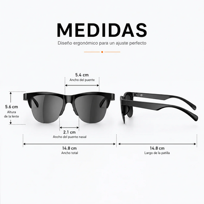 Gafas Inteligentes | Música, Llamadas y Protección UV en un Solo Diseño
