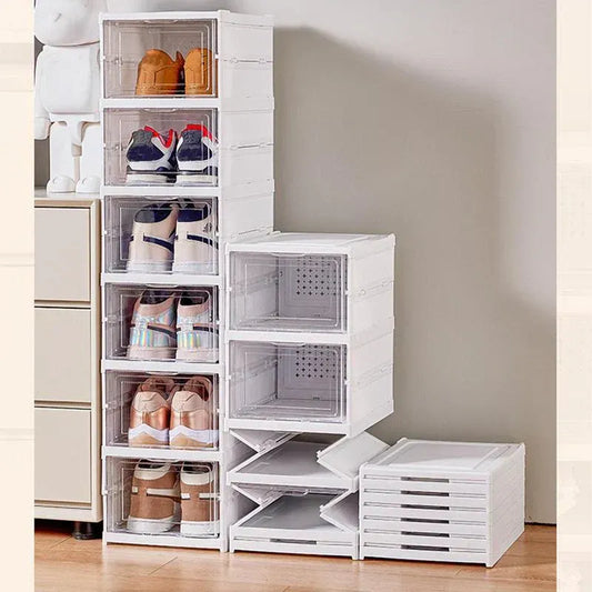 Organizador de Zapatos Plegable y Transparente | Ahorra Espacio y Ordena tu Hogar
