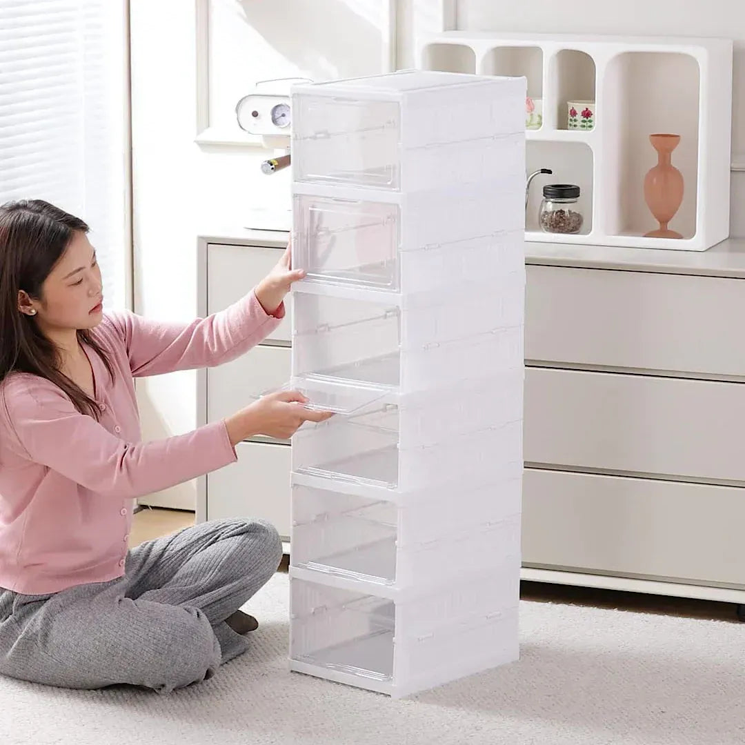 Organizador de Zapatos Plegable y Transparente | Ahorra Espacio y Ordena tu Hogar
