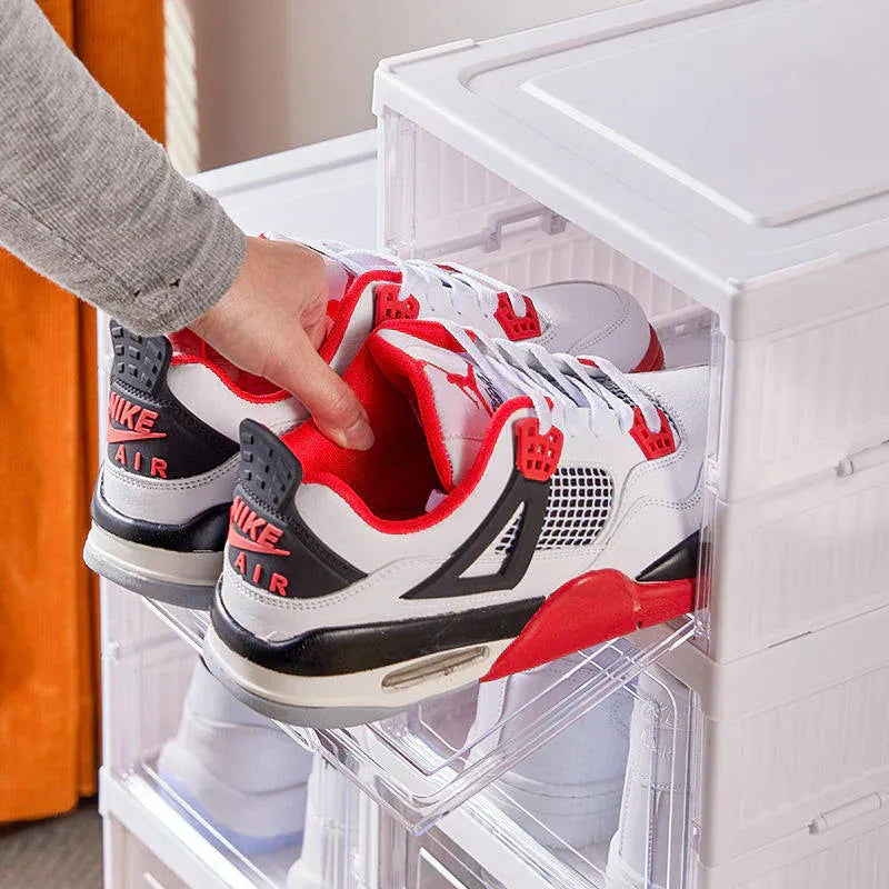 Organizador de Zapatos Plegable y Transparente | Ahorra Espacio y Ordena tu Hogar