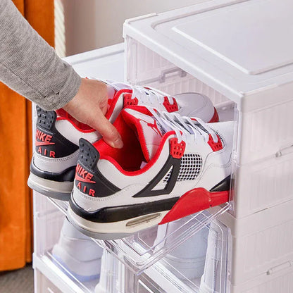 Organizador de Zapatos Plegable y Transparente | Ahorra Espacio y Ordena tu Hogar
