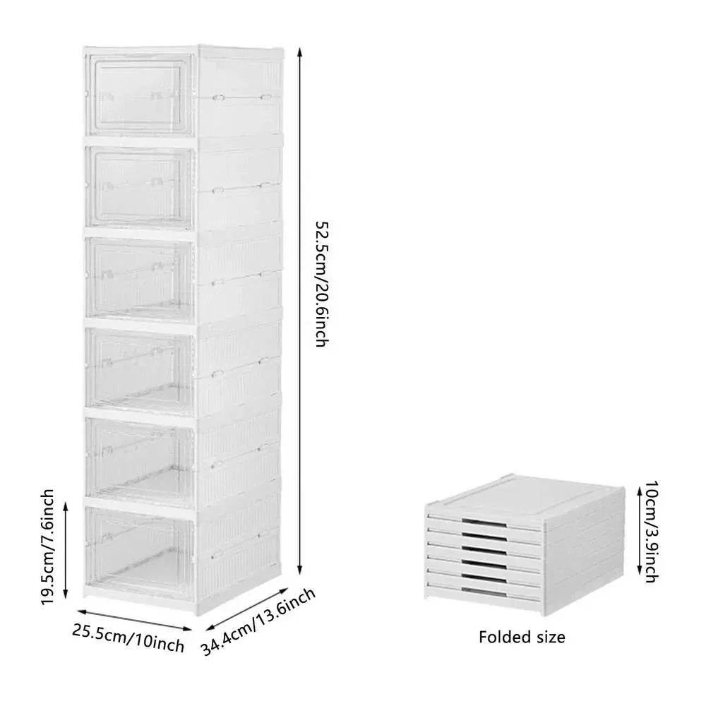 Organizador de Zapatos Plegable y Transparente | Ahorra Espacio y Ordena tu Hogar